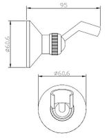Держатель ручного душа ESKO Бронза Сатин арт-SH105 Br — фото 3, Держатели для душа