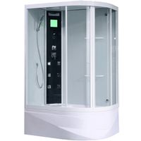 Душевая кабина Orans 130x90 L с гидромассажем профиль Белый задние стенки Белые арт-86155l0 — фото 1, Душевые кабины