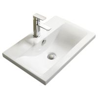 Раковина CeramaLux 50 Белая арт-9393-50 — фото 1, Раковины встраиваемые сверху