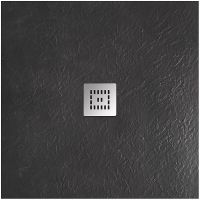 Душевой поддон из искусственного камня BelBagno Uno 90x90 Черный арт-TRAY-MR-UNO-A-90-35-NERO — фото 1, Душевые поддоны из искусственного камня