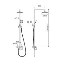 Душевая система Iddis Chip Хром арт-CHISB1Fi06 — фото 4, Душевые стойки