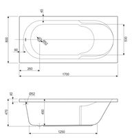 Акриловая ванна CEZARES арт-ARNO-170-80-45-W37 — фото 3, Акриловые ванны