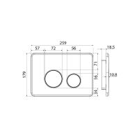 Клавиша смыва Iddis Unisteel Черная матовая арт-UNS01MBi77 — фото 2, Кнопки смыва
