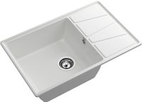 GRANFEST Мойка VERTEX 780L 1-чаша+крыл 780*500мм иней арт.GF- арт-V-780L иней — фото 1, Кухонные мойки
