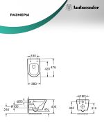 Унитаз Ambassador Ritz подвесной с сиденьем Микролифт арт-233K19004RS — фото 9, Подвесные унитазы