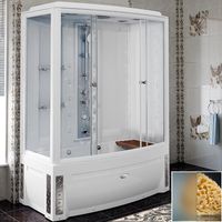 Душевой бокс Radomir Элис 2 168x85 R с баней профиль Белый стекло матовое арт-1-04-1-2-5-0961 — фото 1, Душевые боксы