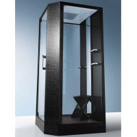 Душевая кабина Orans 100x100 L с баней профиль Черный задние стенки Черные арт-89101lb — фото 3, Душевые кабины