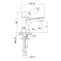 Товар: Смеситель для раковины Caprigo Adria-Uno Бронза арт-02-522-vot - фото 2 Смеситель для раковины Caprigo Adria-Uno Бронза арт-02-522-vot — фото 2, Смесители для раковины