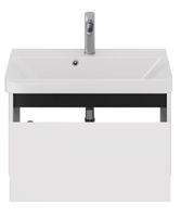 Тумба Luxury, 70 см, подвесная, 1 ящик, белый матовый арт-99.2010 — фото 8, Тумбы под раковину