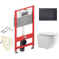 Товар: Комплект унитаза CeramaLux 2197 с инсталляцией Tece Now 9400414 с сиденьем Микролифт и Черной матово арт-2197+9400414 - фото 1 Комплект унитаза CeramaLux 2197 с инсталляцией Tece Now 9400414 с сиденьем Микролифт и Черной матово арт-2197+9400414 — фото 1, Комплекты унитаз + инсталляция