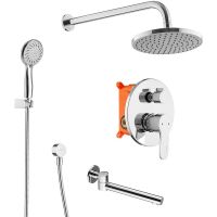 Душевая система Swedbe Platta Хром арт-5544 — фото 1, Встраиваемые душевые комплекты