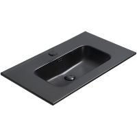 Раковина CeramaLux NC 61 Черная матовая арт-9060MMB — фото 1, Раковины встраиваемые сверху