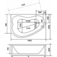 Акриловая ванна BellSan Дарина 165х110 R без гидромассажа арт-4627171530219 — фото 2, Акриловые ванны