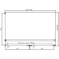 Душевой уголок Ambassador Diamond 120х80 профиль Хром стекло прозрачное арт-12011107R — фото 11, Прямоугольные душевые уголки