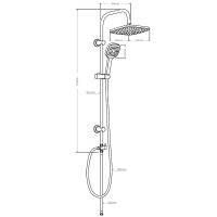 Товар: Душевая система Dorff Norma Хром Серый арт-D0712000 - фото 3 Душевая система Dorff Norma Хром Серый арт-D0712000 — фото 3, Душевые стойки