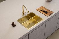 Мойка для кухни KOMBINO 50 MONARCH BRONZE SAT-90 542X442X195 F/S в компл. с выпуском без сифона, арт-1121283.0 — фото 2, Кухонные мойки