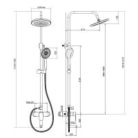Душевая система Bond Хром арт-B01-9100 — фото 3, Душевые стойки