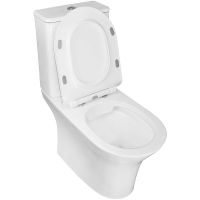 Унитаз компакт Azario Fretta Round с бачком и сиденьем Микролифт арт-AZ-1217+AZ-1216 — фото 6, Напольные унитазы