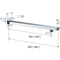 Кронштейн для верхнего душа Remer Бронза арт-348Q30VO — фото 2, Кронштейны для верхнего душа
