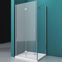 Душевой уголок BelBagno Albano 90х90 профиль Хром стекло прозрачное арт-ALBANO-AS-1-90-C-Cr — фото 1, Квадратные душевые уголки