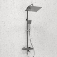 Душевой комплект с термостатическим смесителем арт-A199.118.141.010.CH Thermo — фото 1, Душевые стойки