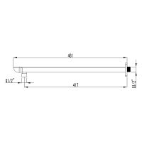 Кронштейн для верхнего душа Lemark Хром Белый арт-LM4987CW — фото 2, Кронштейны для верхнего душа