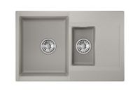 Granula-ES-, кухонная мойка, кварц, ESTETICA арт-7808, БАЗАЛЬТ — фото 2, Кухонные мойки