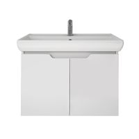 Тумба Q (D), 70 см, подвесная, 2 дверцы, белый глянец арт-99.1002 — фото 6, Тумбы под раковину