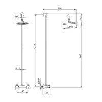 Душевая система Ledeme 2394L Хром арт-503160 — фото 2, Душевые стойки