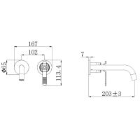Смеситель для раковины Bronze de Luxe 1760'S Хром матовый арт-5530CC — фото 4, Смесители для раковины