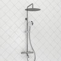 Душевой комплект с термостатическим смесителем арт-A188.116.101.087.CH Thermo — фото 1, Душевые стойки