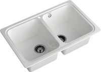 GRANFEST Мойка STANDART 780K 2 чаши 780*510мм иней арт.GF- арт-S-780K иней — фото 1, Кухонные мойки