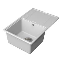 Товар: Мойка кухонная Point Лаура 78 , белый арт-PN3005W - фото 3 Мойка кухонная Point Лаура 78 , белый арт-PN3005W — фото 3, Кухонные мойки