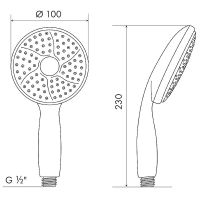 Товар: Ручной душ Melodia della vita Prime Хром арт-MKP20551P - фото 4 Ручной душ Melodia della vita Prime Хром арт-MKP20551P — фото 4, Лейки для душа