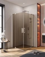 Душевой уголок CEZARES арт-SLIDER-A-2-100/110-BR-Cr — фото 1, Квадратные душевые уголки