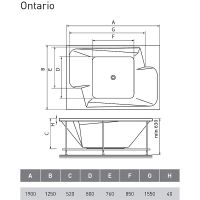 Акриловая ванна Vayer Ontario 190x125 без гидромассажа арт-Гл000006815 — фото 3, Акриловые ванны