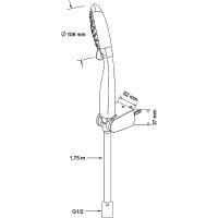 Душевой гарнитур Swedbe Harmony Хром арт-5009 — фото 2, Душевые гарнитуры на держателе