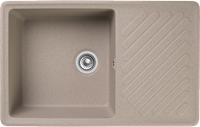 Товар: GRANFEST Мойка QUARZ 52 1-чаша+крыло 760*480мм песочный арт.GF-ZL- арт-52 песочный - фото 1 GRANFEST Мойка QUARZ 52 1-чаша+крыло 760*480мм песочный арт.GF-ZL- арт-52 песочный — фото 1, Кухонные мойки