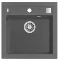 Мойка для кухни ALVEUS FORMIC 20 GRANITAL+ STEEL-G04M 520x510x200;1x с сифоном 1127749, арт-1103762.0 — фото 1, Кухонные мойки