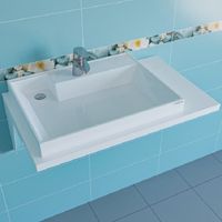 Раковина СанТа Юпитер 80 L на стиральную машину Белая арт-900120 — фото 1, Раковины на стиральную машину