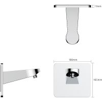 Кронштейн для верхнего душа AQUAme Хром арт-AQM8701CR — фото 3, Кронштейны для верхнего душа