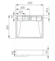 Раковина Aquaton Рейн 60 на стиральную машину Белая арт-1A72103KRW010 — фото 4, Раковины на стиральную машину
