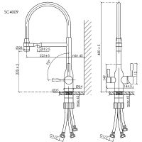 Смеситель для кухни Sancos Garda Хром Черный арт-SC4009CH — фото 5, Смесители для кухни