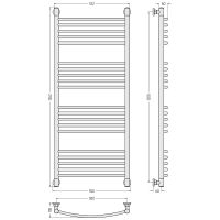 Водяной полотенцесушитель Сунержа Богема+ выгнутая 1200х500 Белый матовый арт-30-0221-1250 — фото 2, Водяные полотенцесушители