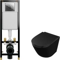 Комплект унитаза Owl 1975 Vind Cirkel-H OWLT190305 с инсталляцией Cersanit Black 35 S-IN-BLACK-Cg-w  арт-OWLT190305+S-IN-BLACK-Cg-w — фото 1, Комплекты унитаз + инсталляция