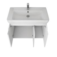 Тумба Q (D), 80 см, подвесная, 3 дверцы, белый глянец арт-99.1003 — фото 9, Тумбы под раковину