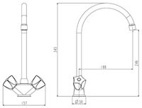 Товар: Смеситель для кухни ESKO Moscow Хром арт-MS 06 - фото 3 Смеситель для кухни ESKO Moscow Хром арт-MS 06 — фото 3, Смесители для кухни