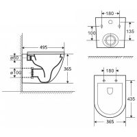 Унитаз Maretti Elena подвесной с сиденьем Микролифт арт-EA10PBM06-844 — фото 2, Подвесные унитазы