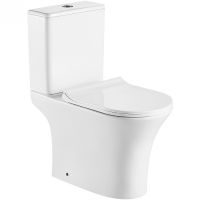 Унитаз компакт Azario Fretta Round с бачком и сиденьем Микролифт арт-AZ-1038A — фото 1, Напольные унитазы