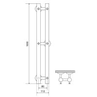 Водяной полотенцесушитель Melodia della vita Blues 100x08 П2 Полированная сталь арт-MTRBL10008 — фото 2, Водяные полотенцесушители